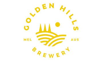 Vibrant logo of Golden Hills Brewery showcasing iconic landscape elements.