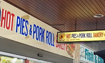 Hot Pies Pork Roll Bakery Logo