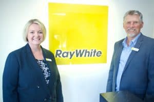 RayWhite real estate team at Diamond Creek Shopping Centre.