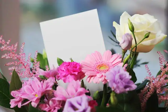 Beautiful floral arrangement with pink, white, and purple flowers at Diamond Creek Shopping.
