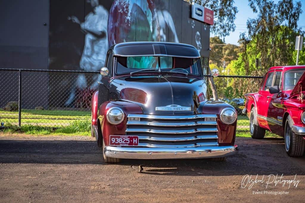Classic vintage car displayed at Diamond Creek CarFest event in Australia.