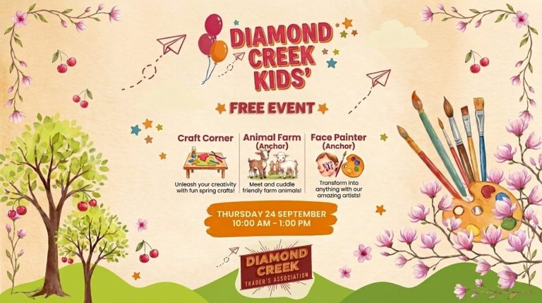 DIAMOND CREEK SEPTEMBER SCHOOL HOLIDAYS FUN! DIAMOND CREEK SEPTEMBER SCHOOL HOLIDAYS FUN!