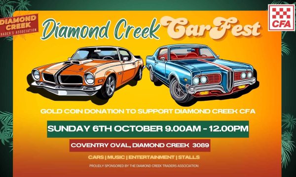 Classic vintage muscle cars at Diamond Creek Car Fest in Melbourne.